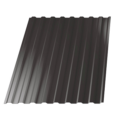 Профнастил НС-20 (МП 20) RAL8019 Темный Шоколад 1150(1100)мм 0,45мм фото Центр Металлокровли