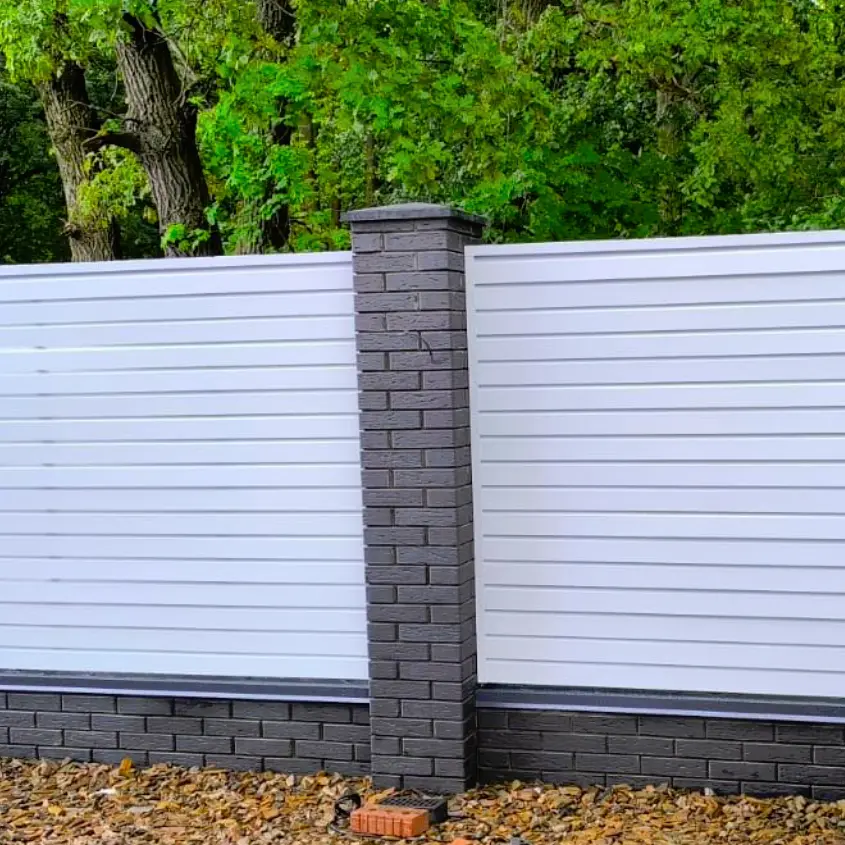 Фото 2 забор жалюзи Хай-Тек RAL9003 Белый двусторонний