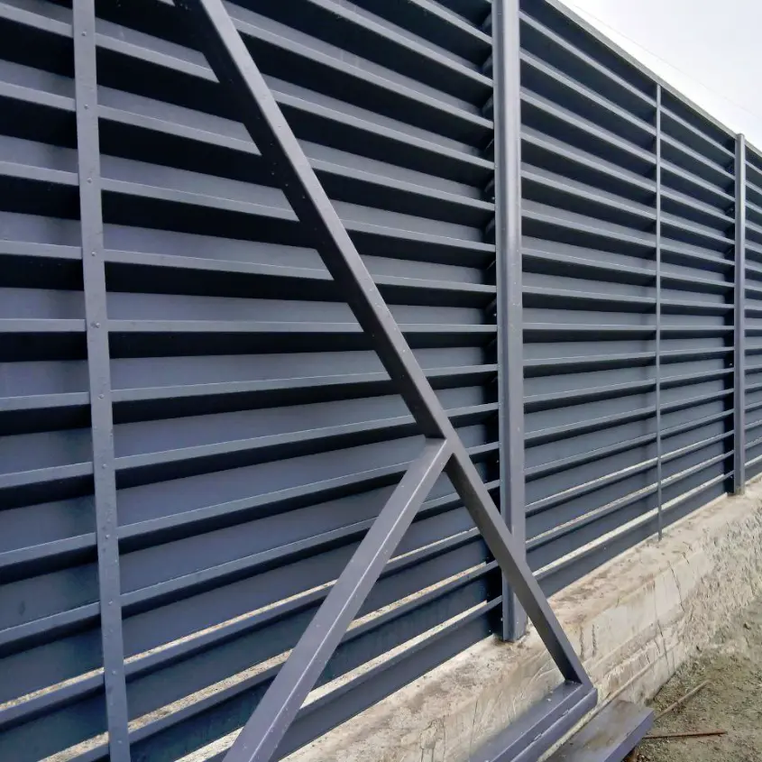 Фото 9 Забор жалюзи ХайТек 7024 МАТТЕ серый графит двусторонний матовый