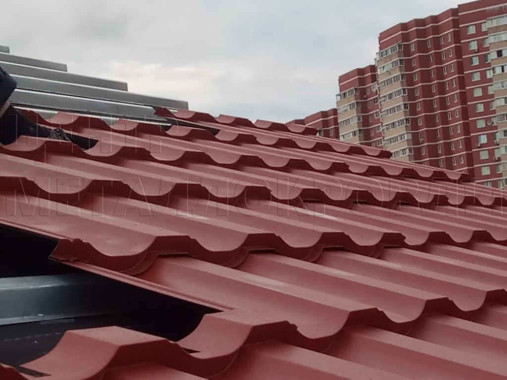 Металлочерепица Геркулес 8004 терракотовый Стальной Бархат от Центра Металлокровли в Жезказгане