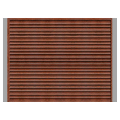 Забор жалюзи ЭКО-Z Венге SteelArt односторонний с металлическими столбами