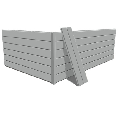 Фото сайдинга металлического (металлосайдинга) Евро-Брус под брус RAL9006 Серебро для фасада дома