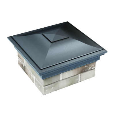 Колпак на столб забора MONBLAN Темно-Серый 1,5х1,5 еврокирпича размер под посадку 355х355мм фото 3