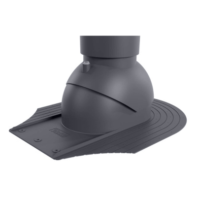 Труба вентиляционная h550мм d110мм RAL 7024 серый графит для мягкой кровли при монтаже утепленная основание